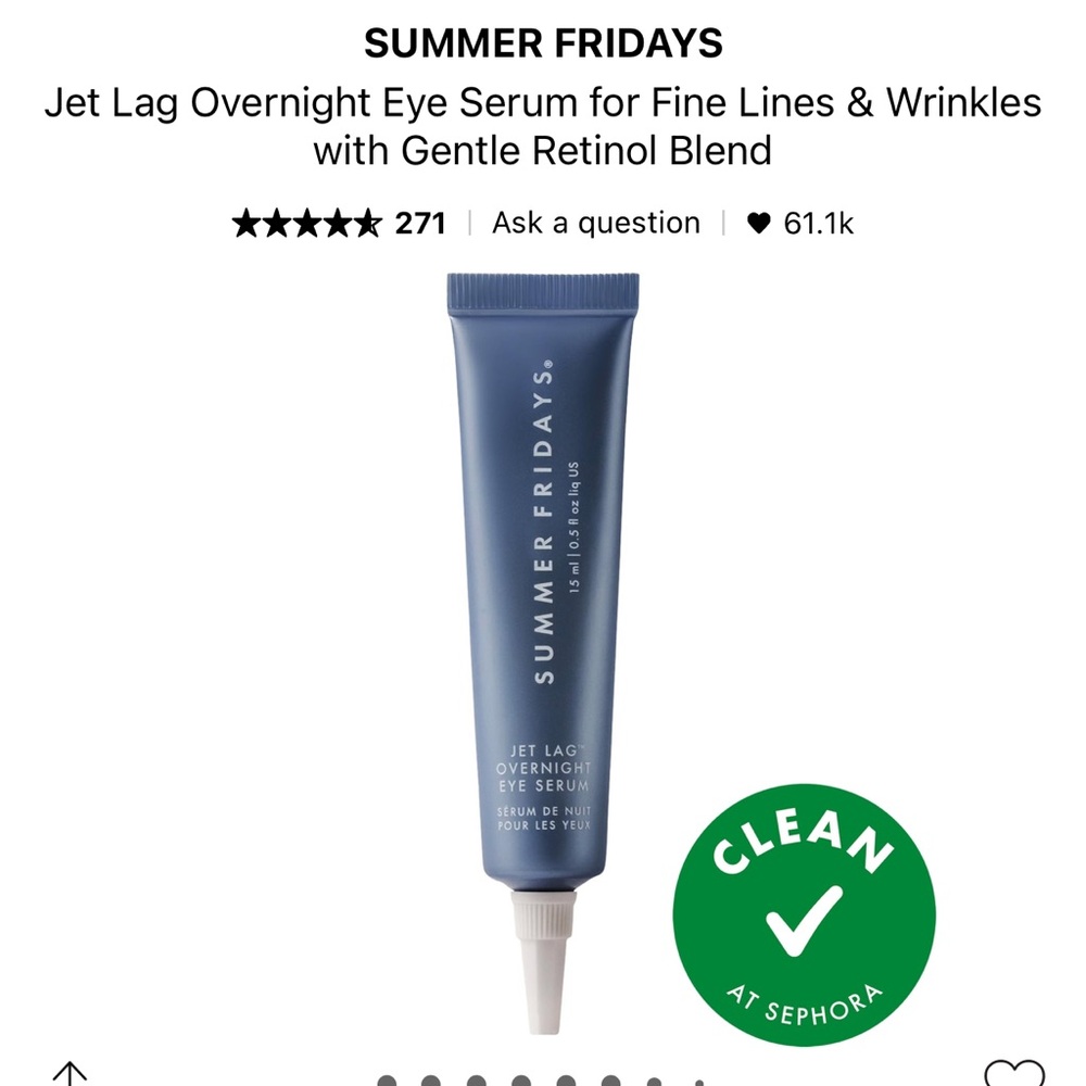 Summer Fridays | Jet Lag Overnight Eye Serum